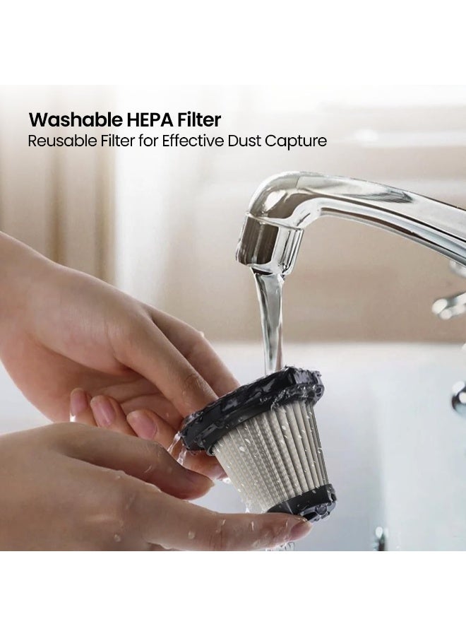 بورترونيكس Portronics Mopcop Pro 2-in-1 Vacuum Cleaner & Air Blower, 10000Pa Powerful Suction, Handheld Cordless Design, Rechargeable Battery, Brushless DC Motor, Low Noise, for Car, Home, Appliances Cleaning - Image 4